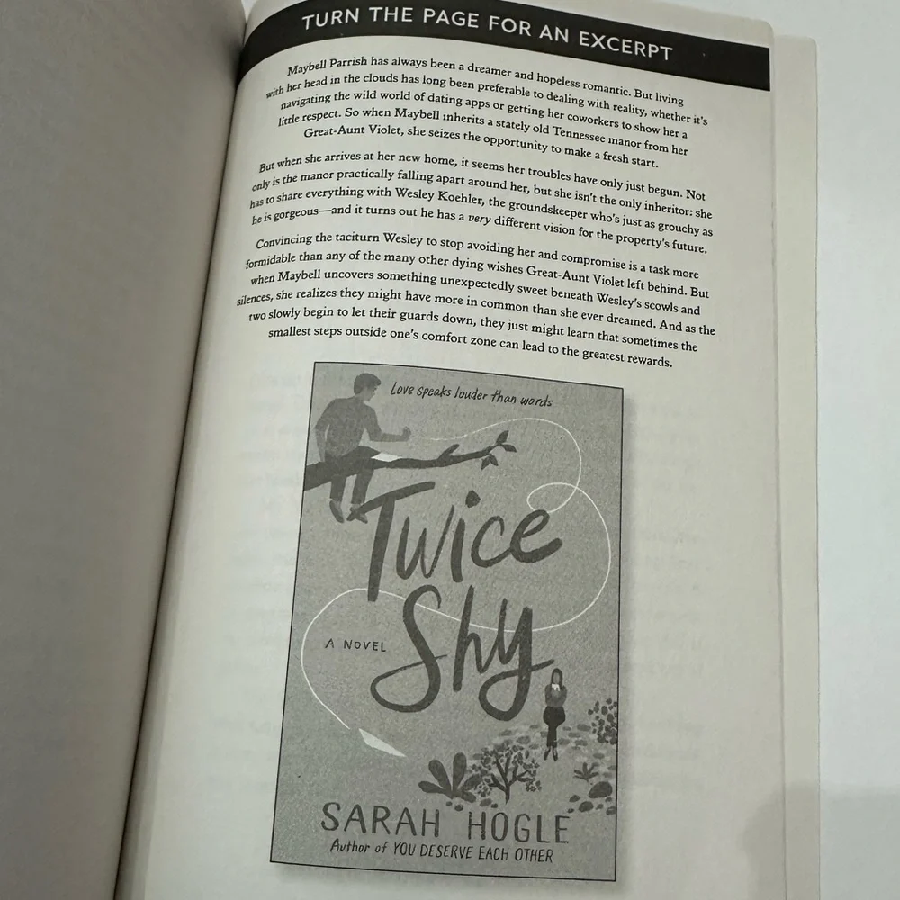 You Deserve Each Other by Sarah Hogle Paperback Book Romance
